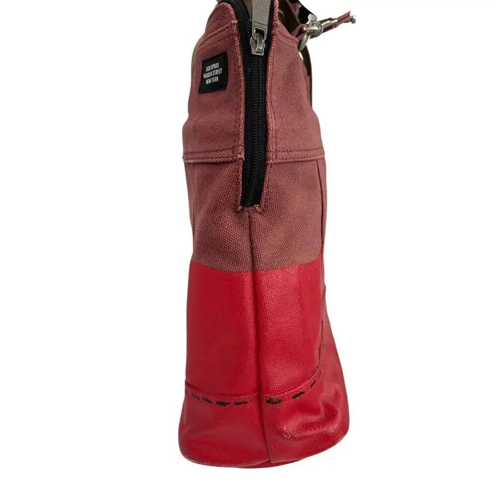 Jack Spade Warren Street New York Dipped Canvas Tote Messenger Bag Utility